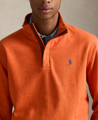 Men's Luxury Jersey Quarter-Zip Pullover Sweater