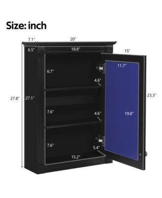 20'' Wall Mounted Bathroom Storage Cabinet with Mirror & Adjustable Shelf