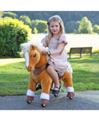 Model Y Light Brown Horse Rideable Toy for Age 3-4