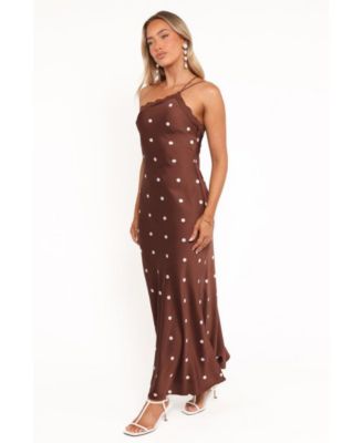 Women's Anika Maxi Dress - Brown Polka Dot