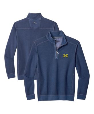 Tommy Bahama - Men's Navy Michigan Wolverines Montego Bay Half-Zip Jacket