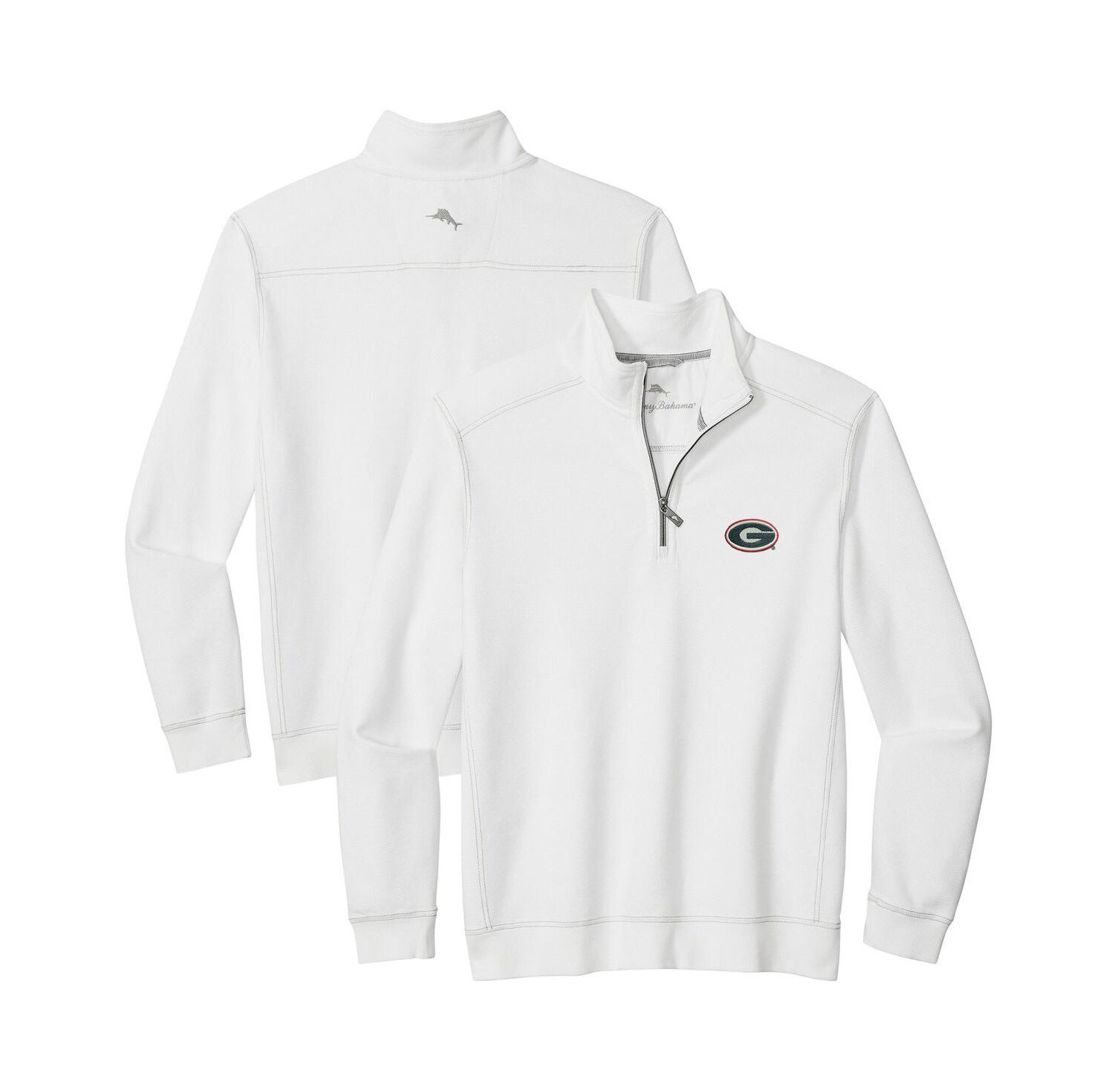 Men's White Georgia Bulldogs Montego Bay Half-Zip Jacket