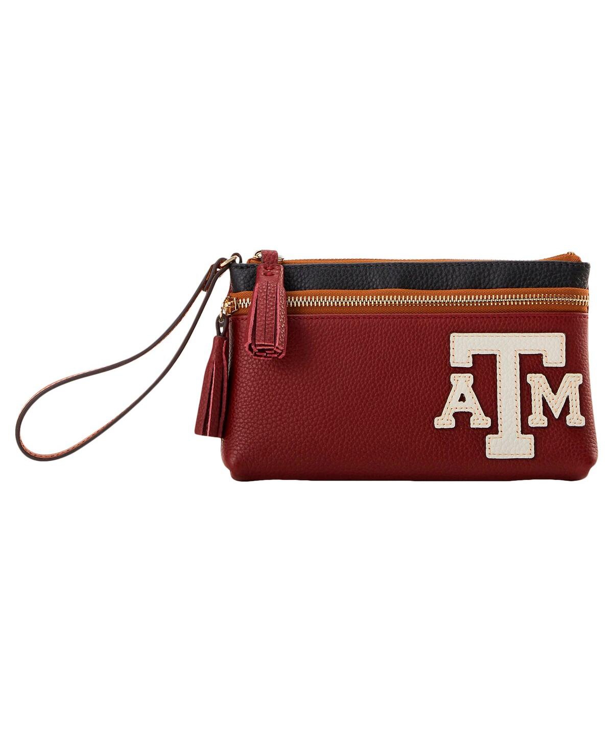 Dooney & Bourke Texas A&m Aggies Infield Double-zip Wristlet In Transparent
