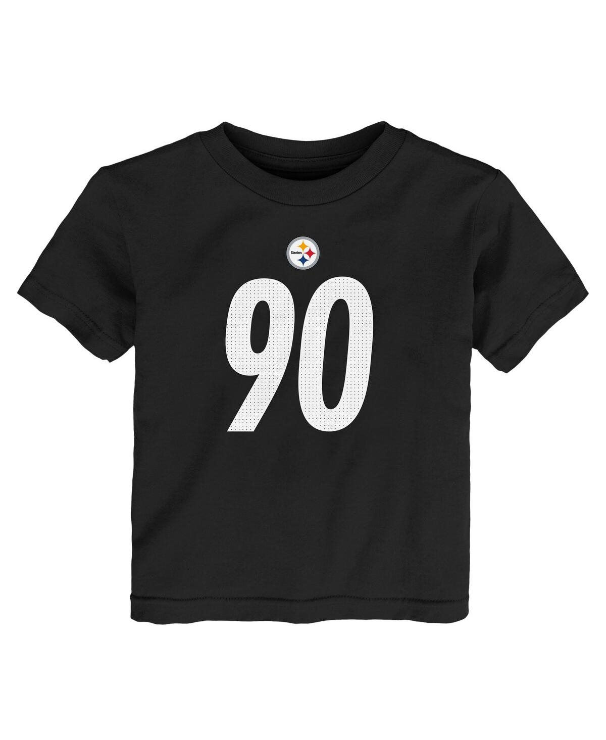 Nike Toddler T.j. Watt Black Pittsburgh Steelers Player Name Number T-shirt In Black