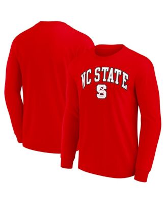 Fanatics Unlabeled - Men's Red NC State Wolfpack Team Logo Long Sleeve T-Shirt