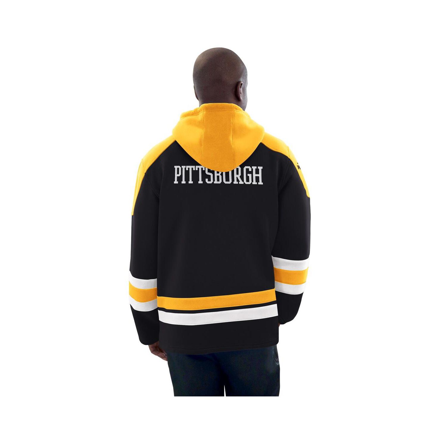 Men's Black/Gold Pittsburgh Penguins Hockey Pullover Hoodie