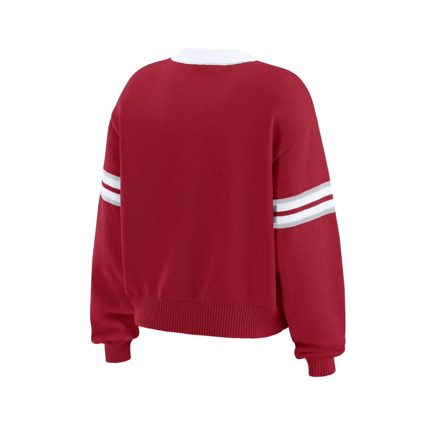 Women's Crimson Alabama Crimson Tide Lace-Up Pullover Sweater