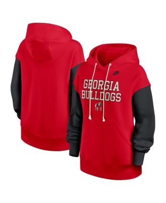 Nike - Women's Red/Black Georgia Bulldogs Oversized Legacy Phoenix Pullover Hoodie