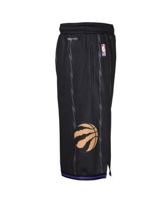 Big Boys and Girls Black Toronto Raptors 2024/25 City Edition Swingman Performance Shorts