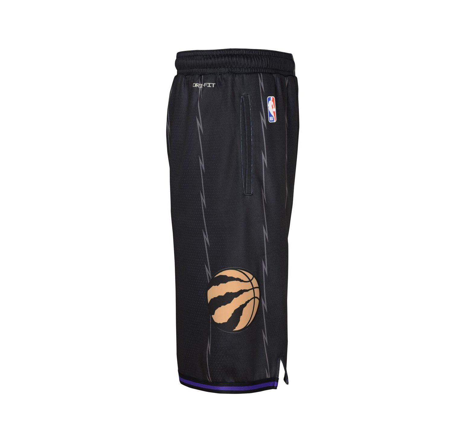 Big Boys and Girls Black Toronto Raptors 2024/25 City Edition Swingman Performance Shorts