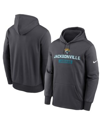 Nike - Men's Anthracite Jacksonville Jaguars Toss Sweep Performance Pullover Hoodie