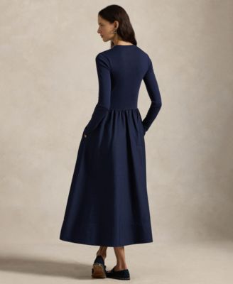 Women's Cotton Long-Sleeve Dress