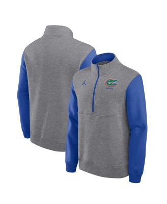 Jordan - Men's Heather Gray Florida Gators Club Fleece Half-Zip Pullover