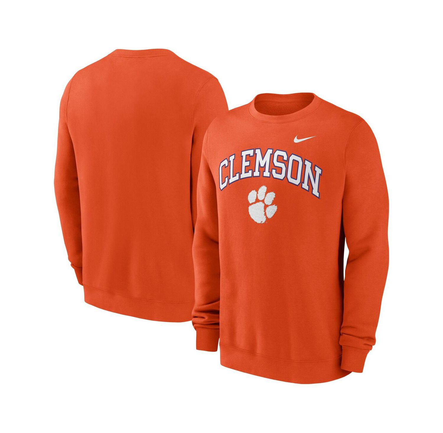 Men's Orange Clemson Tigers Arch Pullover Sweatshirt