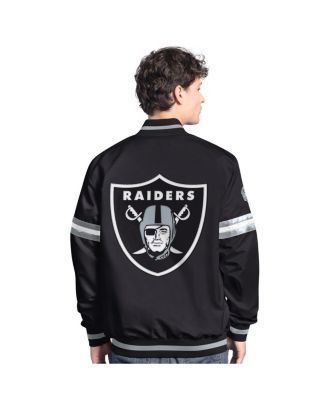 Men's&nbsp;Black Las Vegas Raiders Scout Full-Snap Varsity Jacket