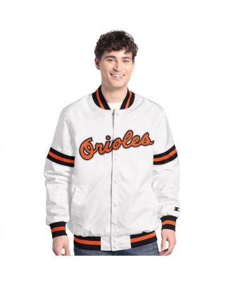 Starter - Men's&nbsp; White Baltimore Orioles Cooperstown Scout Full-Snap Varsity Jacket