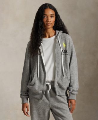 Polo Ralph Lauren - Women's Big Pony Lightweight Fleece Zip Hoodie Sweatshirt