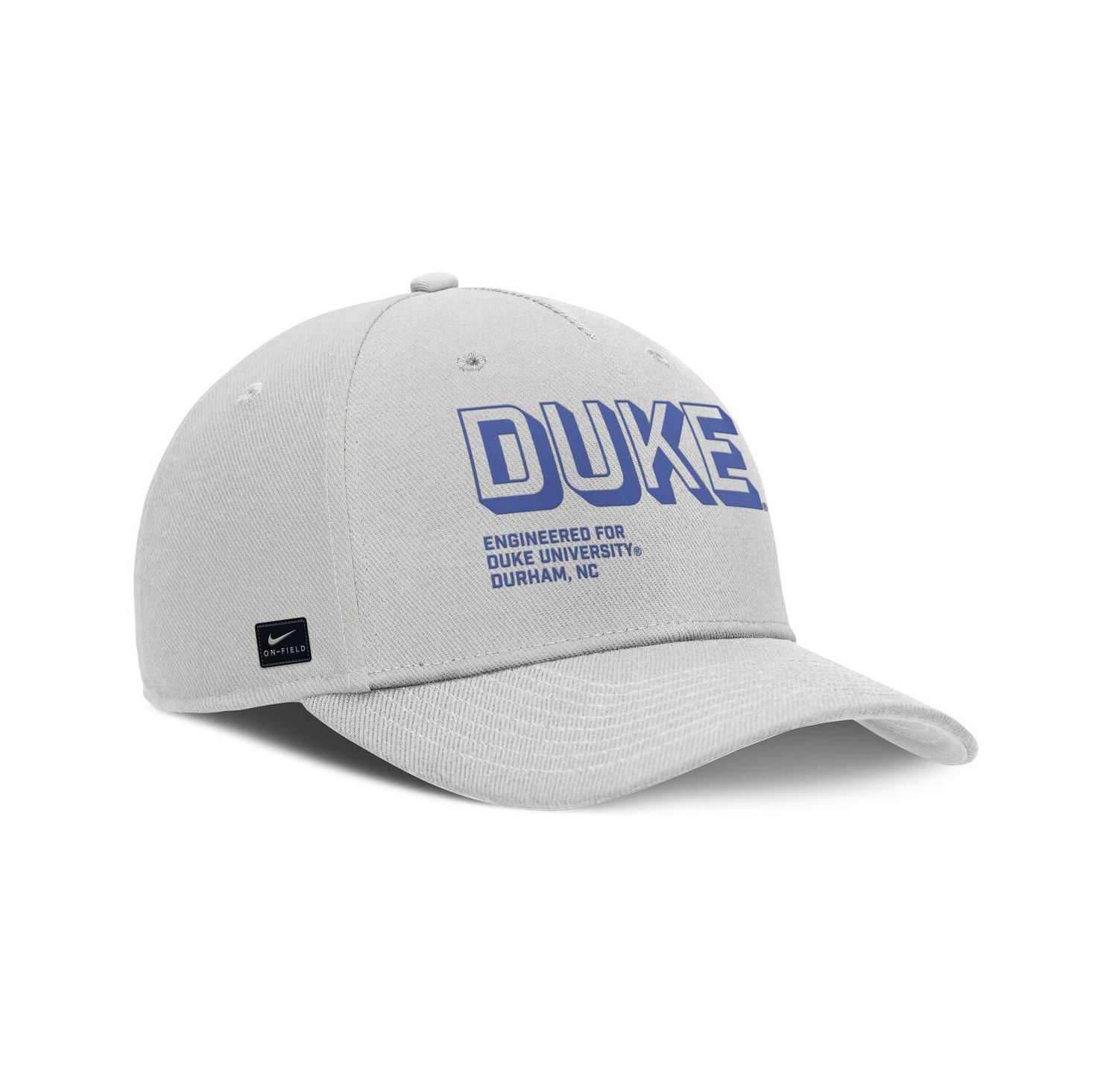 Men's Gray Duke Blue Devils 2025 Sideline Dust Pinched Rise Adjustable Hat