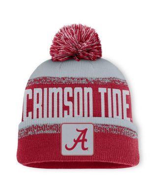 Fanatics - Men's Crimson/Gray Alabama Crimson Tide Thrive Cuffed Knit Hat with Pom