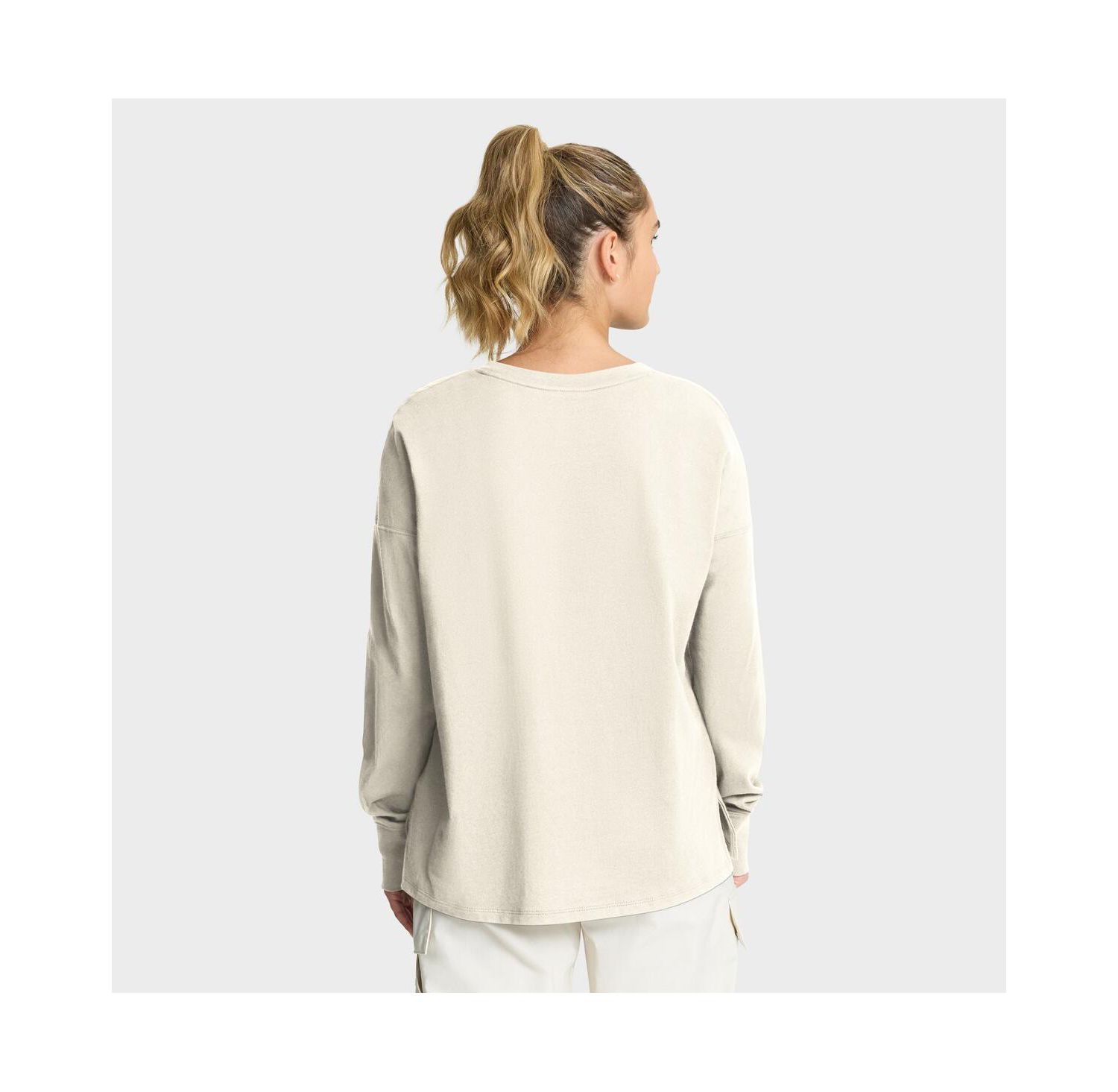 Women's Cream Los Angeles Chargers Dove Legacy Long Sleeve T-Shirt