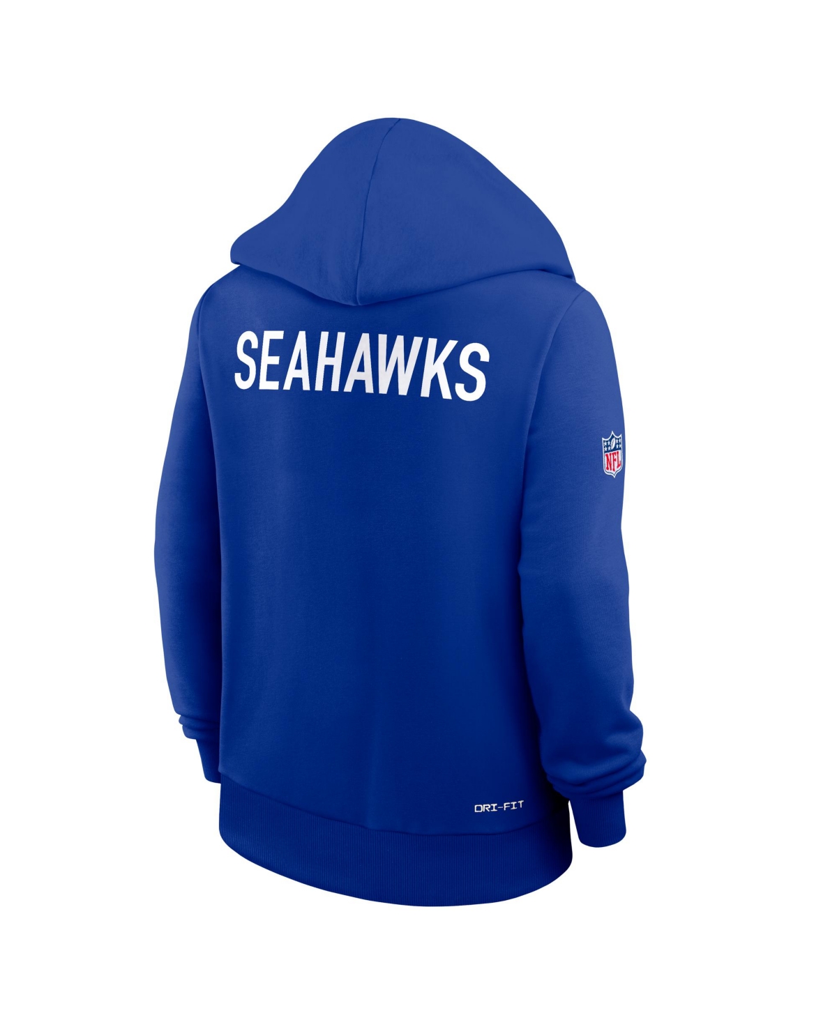 Nike Royal Seattle Seahawks Throwback Sideline Standard Issue Dri-fit Hoodie In Blue