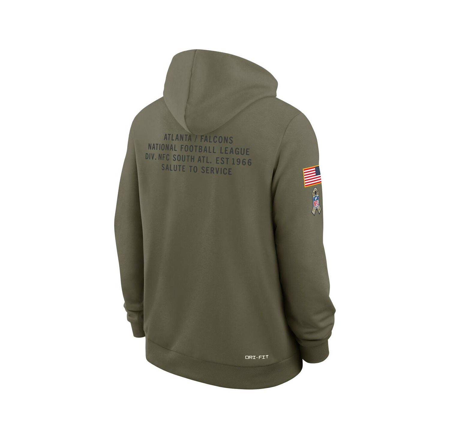 Men's Olive Arizona Cardinals 2025 Salute to Service Sideline Standard Issue Dri-FIT Hoodie