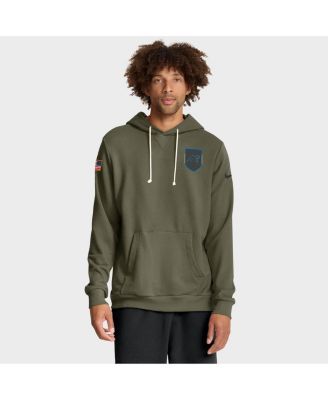 Nike - Men's Olive Carolina Panthers 2025 Salute to Service Sideline Standard Issue Dri-FIT Hoodie