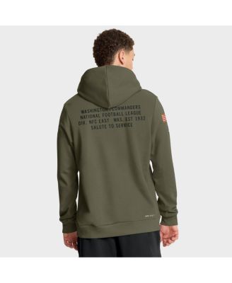 Men's Olive Washington Commanders 2025 Salute to Service Sideline Standard Issue Dri-FIT Hoodie