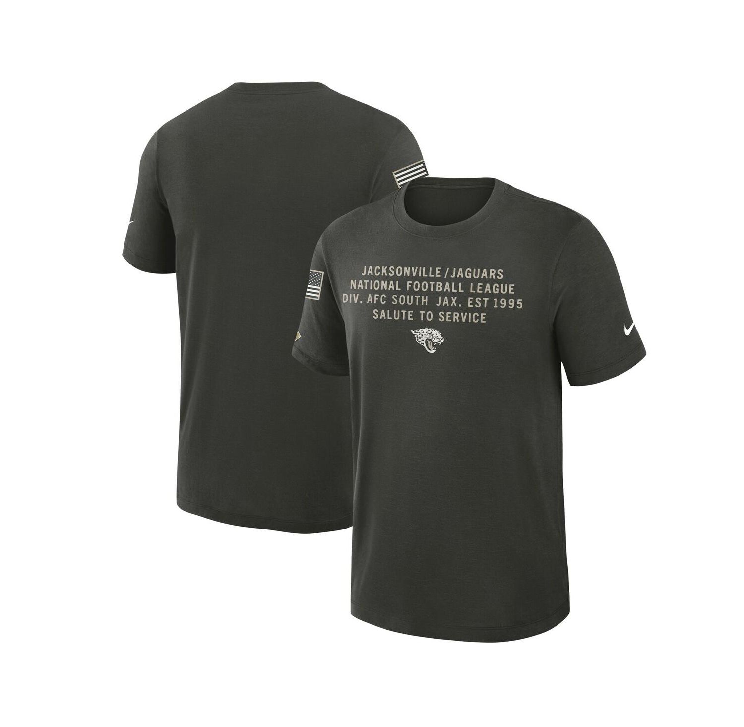 Men's Forest Green Jacksonville Jaguars 2025 Salute to Service Sideline Slub Dri-FIT T-Shirt