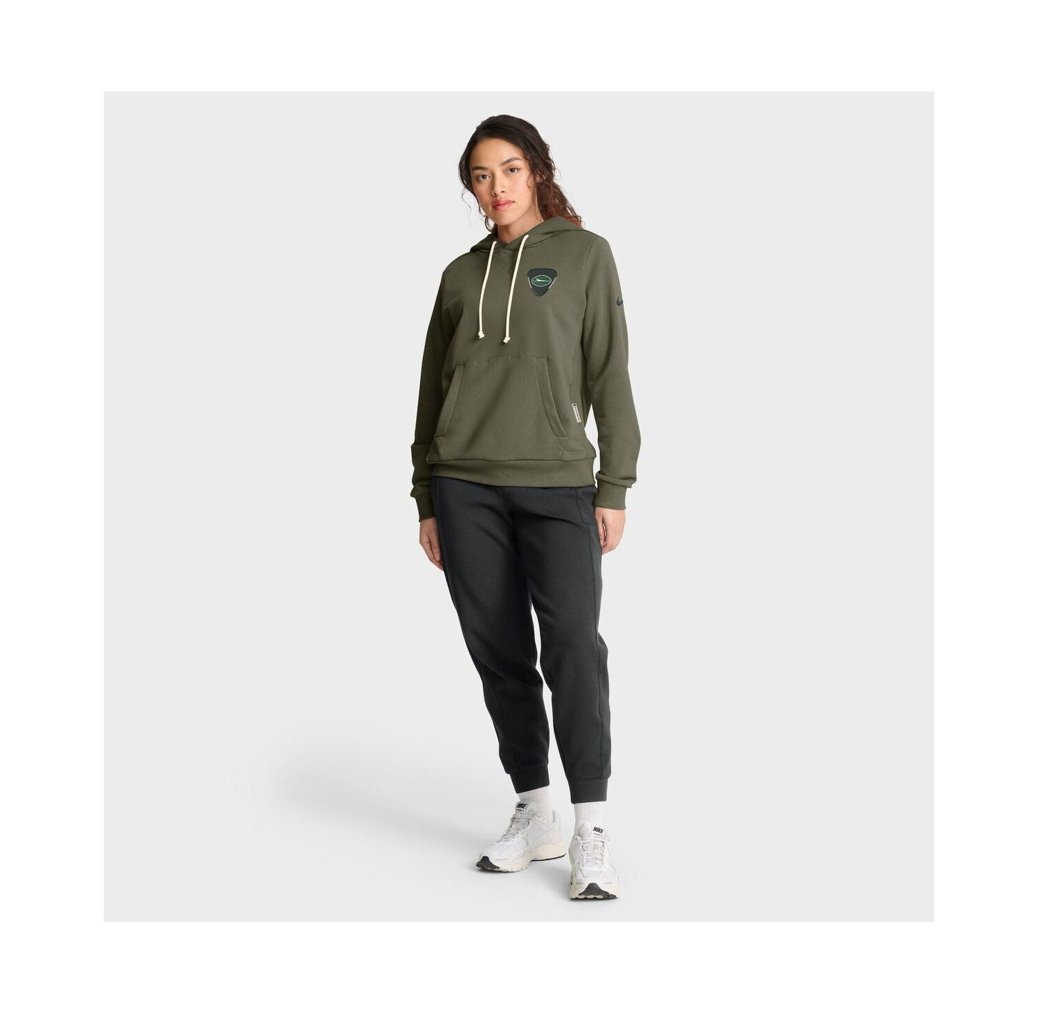 Women's Olive New York Jets 2025 Salute to Service Sideline Standard Issue Dri-FIT Hoodie