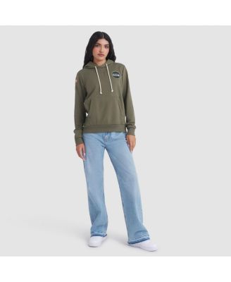 Women's Olive Seattle Seahawks 2025 Salute to Service Sideline Standard Issue Dri-FIT Hoodie
