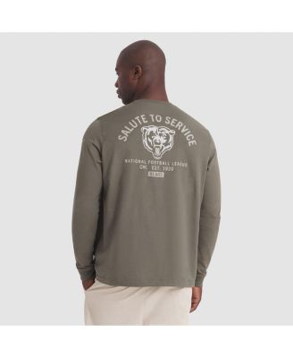 Men's Olive Chicago Bears 2025 Salute to Service Sideline Long Sleeve T-Shirt