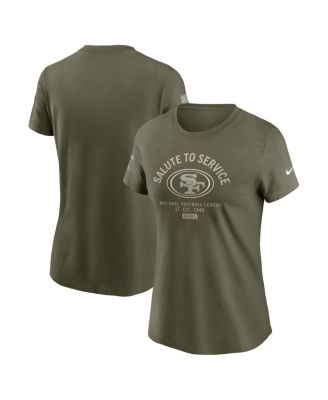 Nike - Women's Olive San Francisco 49ers 2025 Salute to Service Sideline T-Shirt