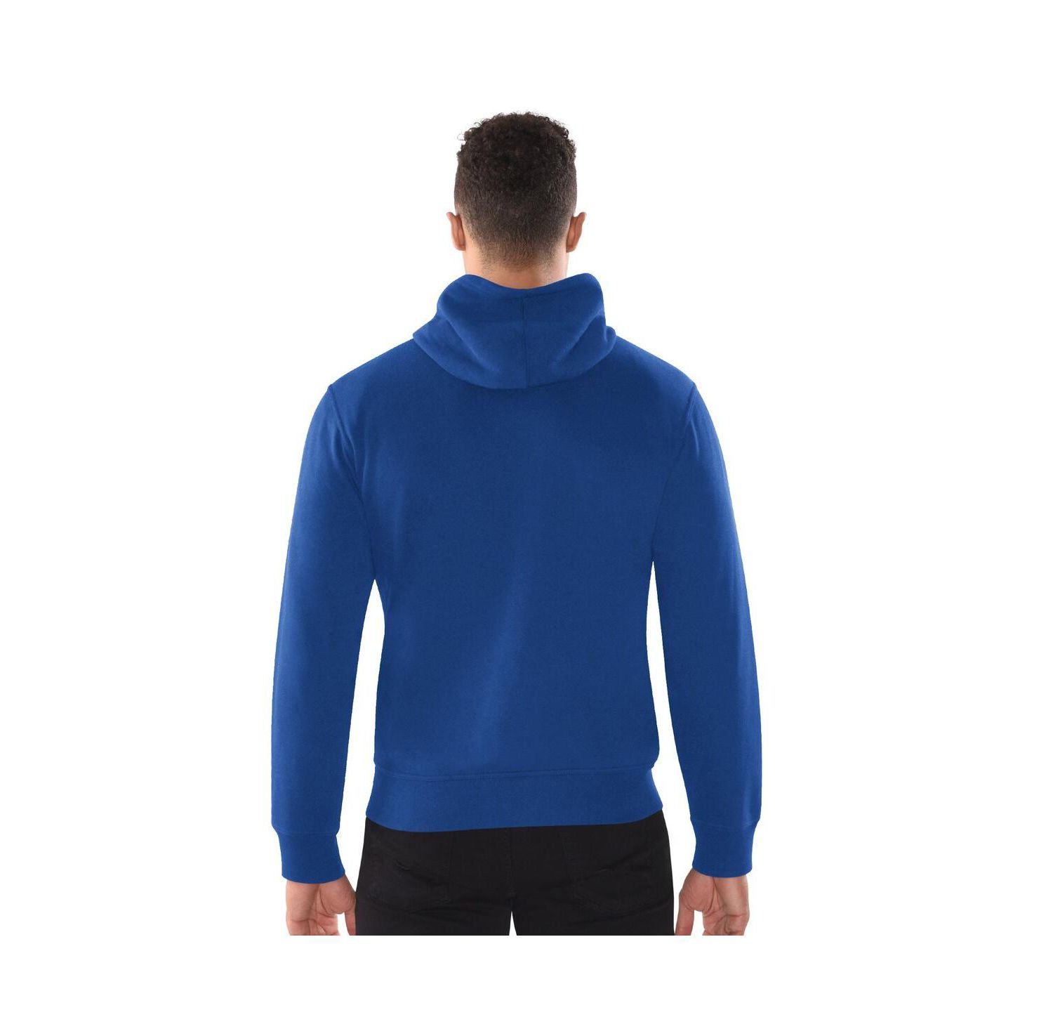 Men's Royal Denver Broncos Distressed Classic Full-Zip Hoodie