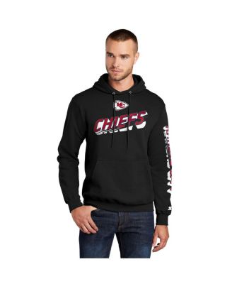 Starter - Men's Black Kansas City Chiefs Wordmark Logo Pullover Hoodie