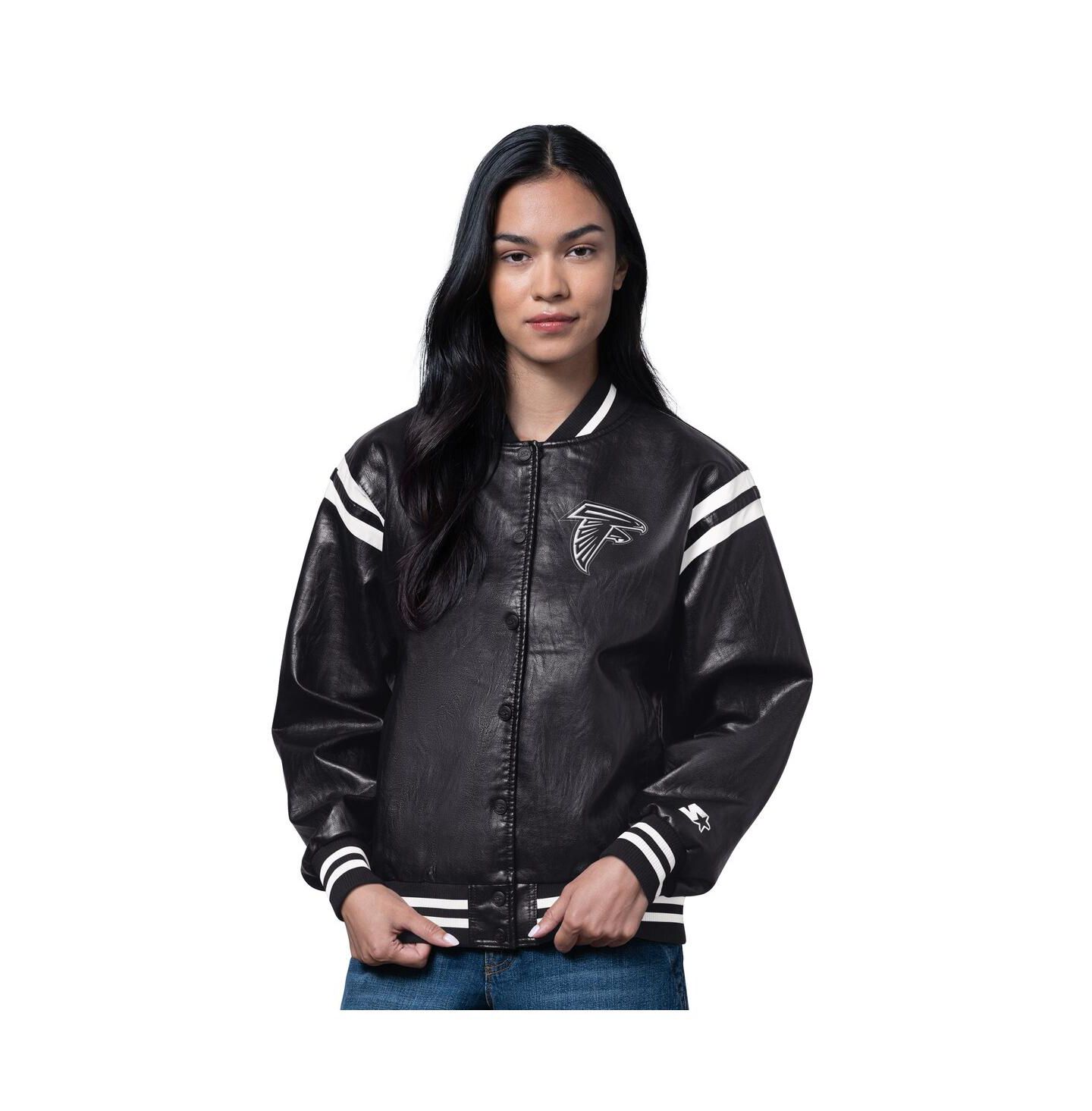 Женская куртка Starter Black Atlanta Falcons High Heat Full-Snap Varsity — фото 1