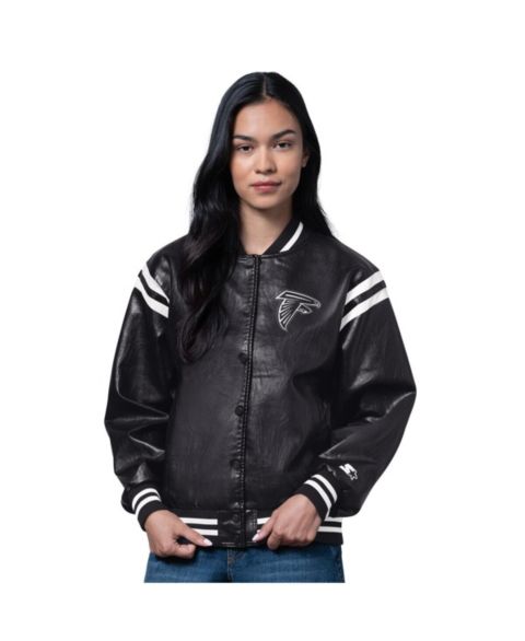 Женские куртки Starter Women's Black Atlanta Falcons High Heat Full-Snap Varsity Jacket