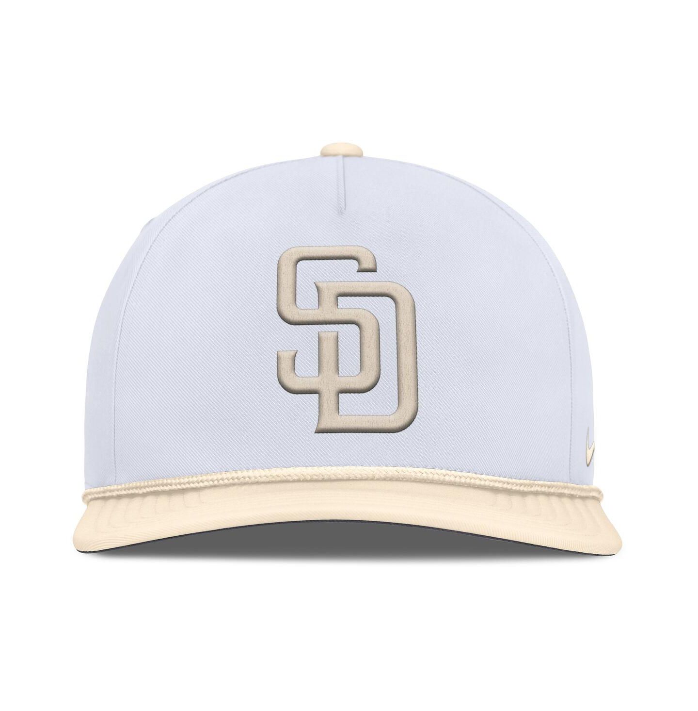 Мужская кепка Nike White/Cream San Diego Padres Pro Performance Snapback Hat — фото 2
