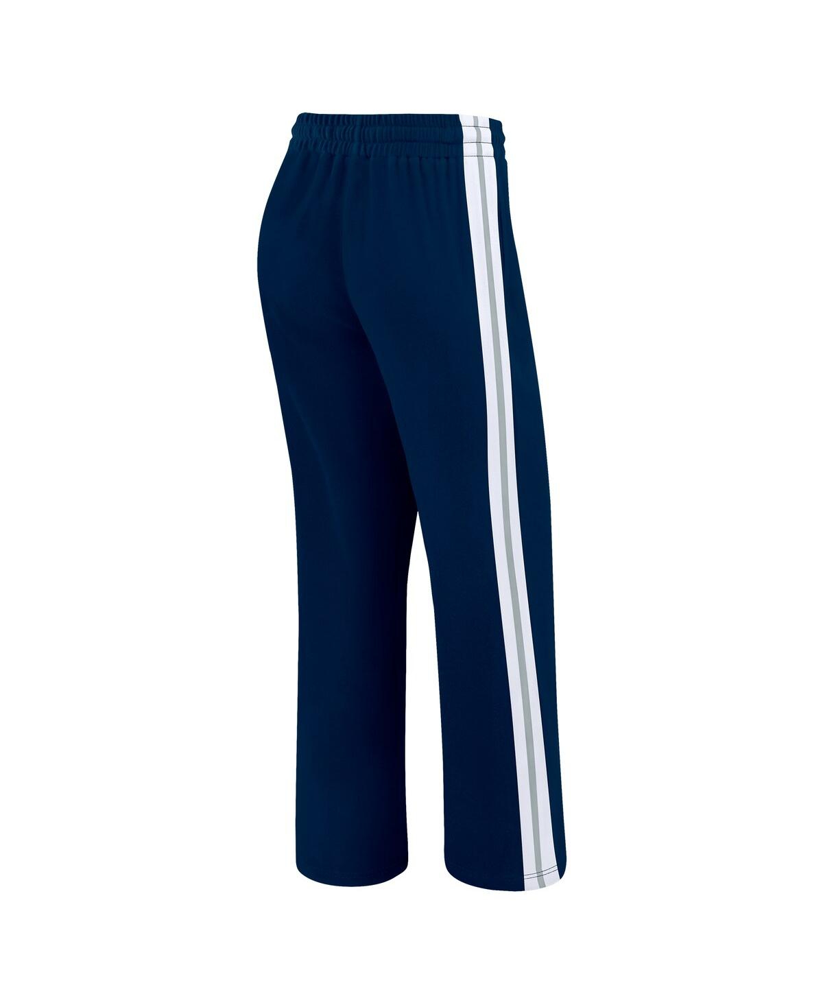 Wear By Erin Andrews Women's Navy Dallas Cowboys Color-block Straight Leg Pants In Blue