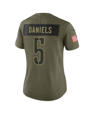 Women's Jayden Daniels Olive Washington Commanders 2025 Salute to Service Limited Jersey