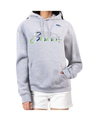 G-III 4Her by Carl Banks - Women's Gray Seattle Seahawks Shadow Logo Fleece Pullover Hoodie