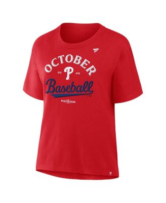 Women's Red Philadelphia Phillies 2025 MLB Postseason Locker Room T-Shirt