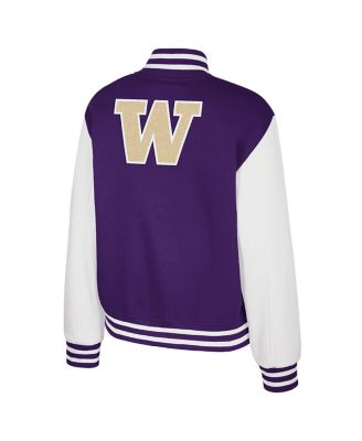 Women's Purple Washington Huskies French Baguette Full Snap Fleece Jacket