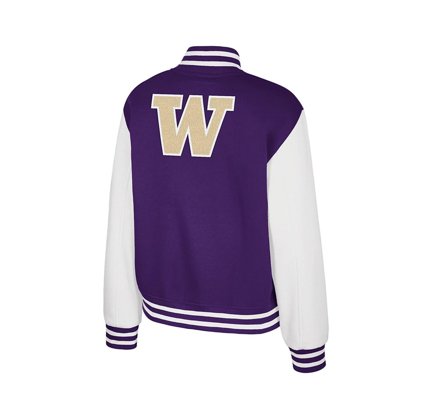 Women's Purple Washington Huskies French Baguette Full Snap Fleece Jacket