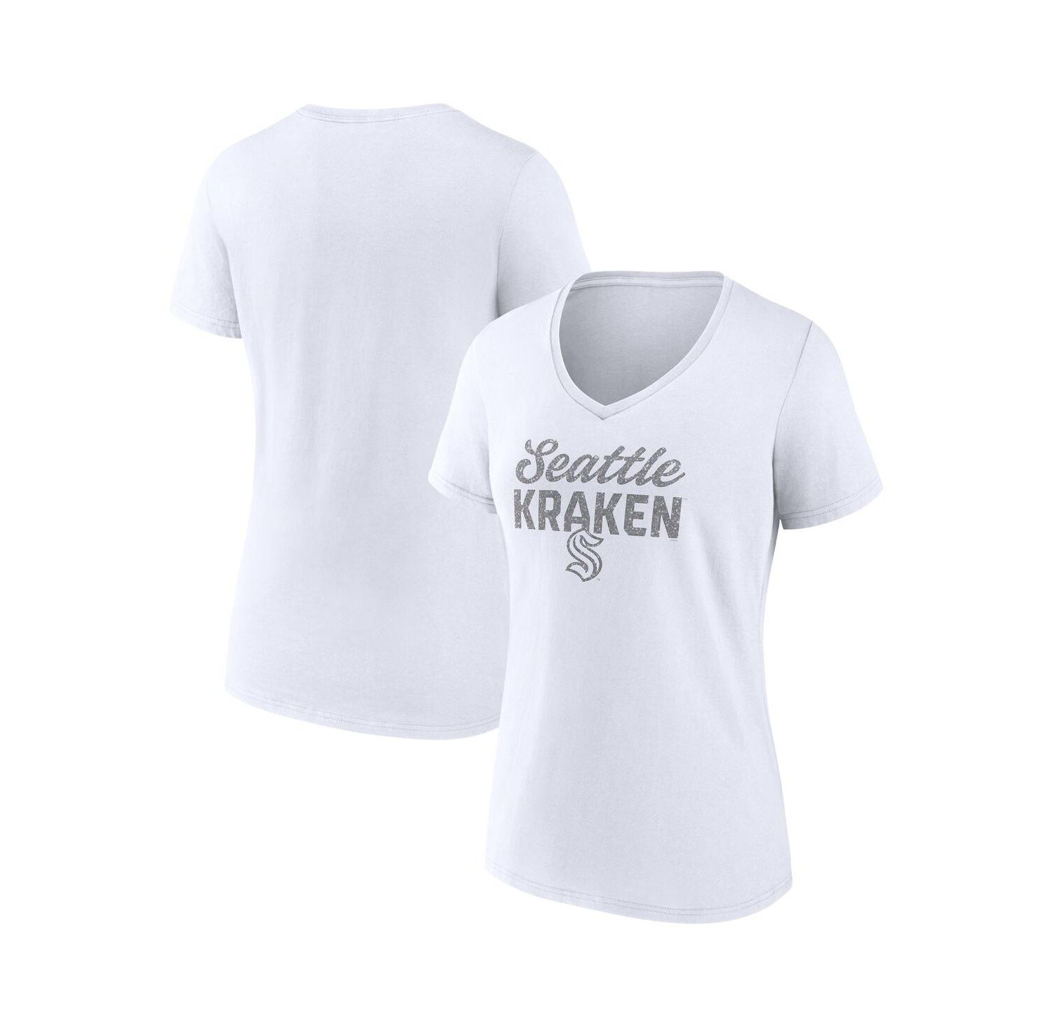 Women's Seattle Kraken White Out V-Neck T-Shirt