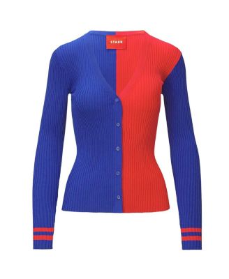 Women's Royal/Red New York Giants Cargo Sweater