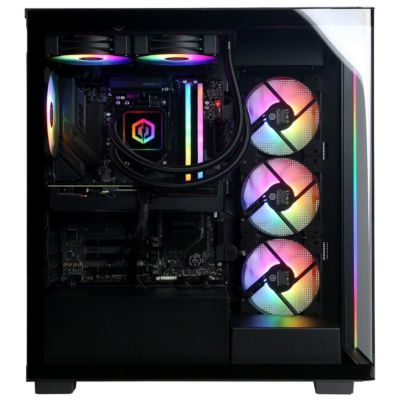 Gamer Supreme Liquid Cooled Gaming Desktop Computer, AMD Ryzen 7 9700X 3.8GHz, 32GB RAM, 2TB SSD, NVIDIA GeForce RTX 5070 12GB, Windows