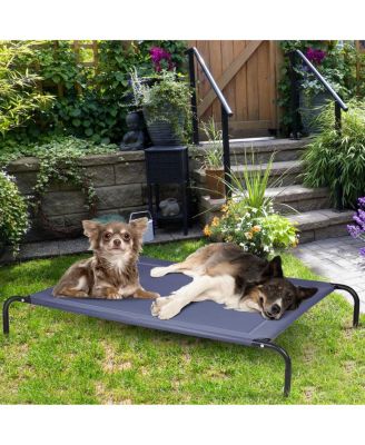 Large Dog Cat Bed Elevated Pet Cot Indoor Outdoor Camping Steel Frame Mat -XL