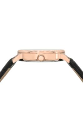 Men's Veritas 1 Genuine Leather Band Watch 1361HVEL