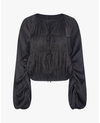 Women's Cocoon Sleeve Front Tie Top